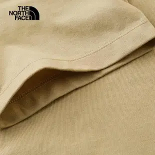 【The North Face 官方旗艦】北面男款卡其色吸濕排汗透氣休閒短袖T恤｜89QVLK5