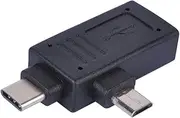 2in1 OTG Adapter Type C Micro USB Port Male to USB Female