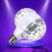 Dual Head Crystal Strobe RGB Lamp 6W AC85-265V Disco Lights E27 LED Bulb Bar