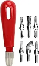 NDNCZDHC Printmaking Carving Cutter Linoleum Cutter Kit Includes 6 Stainless Steel Blades Linoleum Carving Tools for Pumpkin Wood