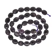 15.8" Russian Charoite Flat Oval Cushion Beads 8x10mm #86252