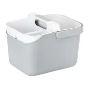 Vigar Rengo 3L Bucket & Caddy Set w/ Carry Handle Storage Home Organiser Grey
