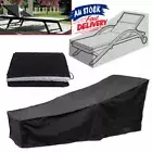 Sun Lounger Garden Furniture Cover Patio Waterproof Sunbed Rattan Bed Black