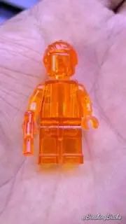 Lego Star Wars Minifigure Prototype REY JEDI Transparent ORANGE **RARE.**