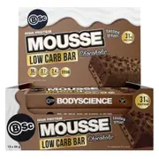 Bsc Body Science High Protein Low Carb Mousse Bar Chocoholic 55g (Pack of 12)