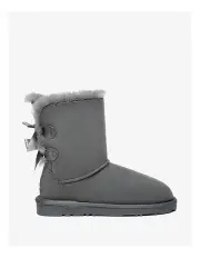 [EVERAU] Short Back Bow Boots in Grey