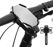Cycling Cell Phone Holder - Waterproof Silicone Elastic Bike Handlebar Mount,360 Degree Rotatable Scooter Cellphone Holder for 4.7-7.2 Devices