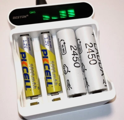 Smart charger 1.2v AA AAA batteries 4 slot NiMh NiCd USB