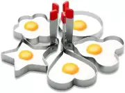 Egg Ring Molds for Cooking 5 Pack Griddle Egg Rings Stainless Steel Egg Cooking