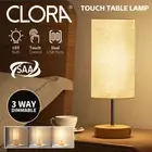 CLORA Bedside Lamp Touch Control Table Lamp with USB Charging Ports Dimmable
