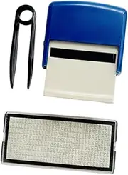 yuksok Self Inking Stamp Inking Stamp DIY Custom Portable Multipurpose Removable DIY Stamp Kit Printing Stamp for School Home Hobby, Blue, 18mmx47mm