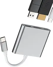 USB C to HDMI 4K USB 3.0 Port Type C Charging Adapter 3-in-1 OTG Hub for MacBook for IPhone 16 15 Pro Laptop for IPad Compatible for Samsung TV Monitor Display Multiport Docking Station Converter 3in1