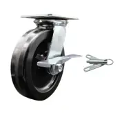 8 Inch Phenolic Caster with Ball Bearing and Brake/Swivel Lock Service Caster
