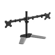 Shintaro Dual Monitor Mount for 10''-27'' Screen, Articulated Arms, Freestanding