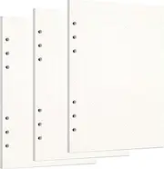 [3 Pack, 120 Sheets/240 Pages] A5 Thick 6 - Hole Lined Refill Paper for 6 - Ring A5 Binder - Ideal for Planner, Journal & Notebook