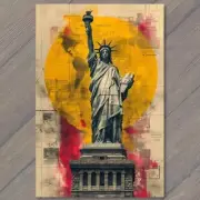 8.5x11" Statue of Liberty Artistic City Background New York USA United States