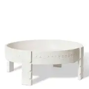 E Style Yesha 76cm Wood Coffee Table Round - White