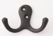 100pcs Double Fork Hook Wall Hanger Hook Black