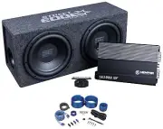 Memphis Audio SE210 10" Car Subwoofer+Amplifier+Sub Box Enclosure+Amp Wire Kit