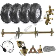 810mm Rear Axle Kit Brake 7" Wheels 420 Sprocket For ATV Golf Cart Quad Go Kart