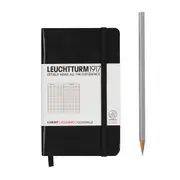 Leuchtturm1917 Agenda Notebook Pocket A6 Squared - Black