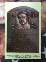 Burleigh Grimes Postcard- Baseball Hall of Fame Induction Plaque - Photo