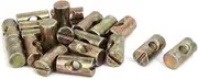uxcell 20pcs M6x20mm Barrel Bolt Cross Dowel Slotted Furniture Nut for Beds Chairs