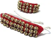 UAPAN MetalCraft Ghungroo 3 Line Red Pad, Ghungru