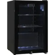 Schmick Black Tropical Double Glazed Glass Door 70 Litre Bar Fridge