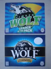 2 Timber Wolf Leader of Pack Smokeless Tobacco 2008 Counter Mats NOS Pinkerton