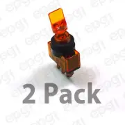 SPST (ON/OFF) ILLUMINATED TOGGLE SWITCH "AMBER" 20AMPS - 12VDC #66-2035-2PK