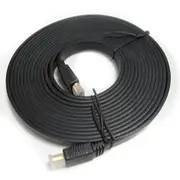 8Ware Flat HDMI Cable 5m - V1.4 19pin M-M Male to Male Gold Plated 3D 1080p Full HD High Speed with Ethernet ~CB8W-RC-HDMIF-2 RC-HDMIF-5