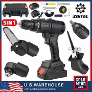 5INI Cordless Multi-Tool Brushless Combo Kit Drill Saw Wrench Power Tool Set US