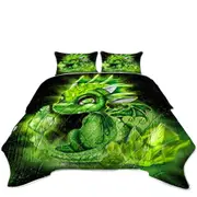 August Peridot Birthstone Lil Dragon Coverlet