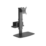 Brateck Vertical Lift Monitor Stand With Thin Client CPU Mount Fit Most 17"-3...
