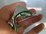 STERLING SILVER/.925 ENAMEL SWORDFISH BROACH