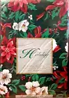 Town & Country Holiday Tablecloth Green With Poinsettias 60" Round NIB