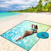 Beach Blanket Waterproof Sandproof Beach Mat 79" X 83" /10'x9'for 2-8 Adults