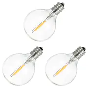 3Pack G40 E12 Warm White Light Bulbs - 3V, 0.1W