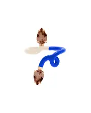 Bea Bongiasca You Are So Vine 9K & Silver 1.52 ct. tw. Smocky Quartz Double Tendril Ring