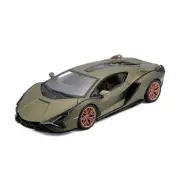 Bburago 1:24 Scale Lamborghini Sian Fkp 37 Green Race Car New In Box B18-21099G