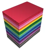 Better Office Products 100 Pack EVA Foam Sheets, 5.5 x 8.5 Inch, Assorted Col...