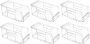 Hudson Exchange 11" x 5-1/2" x 5" (6 Pack) Plastic Stackable Storage Bin