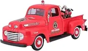Die-cast 1:24 for Ford 1967 Mustang GT 1948 F-1Retro Pickup F350 Simulation Alloy Car Model Static Die-cast Miniature Vehicle Model Miniature Vehicle(F-1 Red)