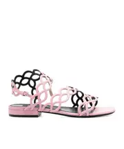 Square head flat-soled sandals 36,37.5,37 Pink