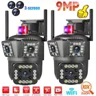 3-Lens Wireless IP Camera WiFi Outdoor Battery Security Camera PTZ Waterproof AU