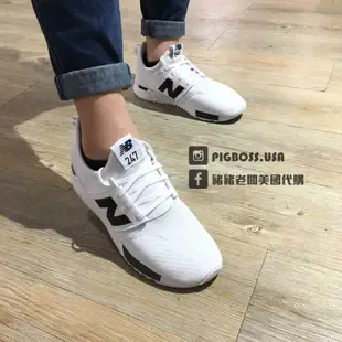 【豬豬老闆】NEW BALANCE 247 白 黑 襪套 慢跑鞋 網布 熊貓 限量 男女 MRL247WG