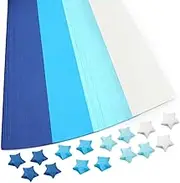 540 Sheets of Star Origami Paper, 4 Colors of Lucky Star Paper Strips, Double Sided Origami Star Paper Strips, Lucky Star Decoration Folding Paper for Art, Craft, DIY (Blue)