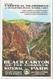 Postcard Black Canyon Gunnison Colorado National Park Robert Decker UNP 6308a
