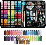 blackonvlm 226PCS Sewing Needle Thread Kit Portable Hand Sewing Supply Kit Needle and Thread Kit Professional Sewing Kit Professional Sewing Supplies with 43 XL Spools Needles Scissors